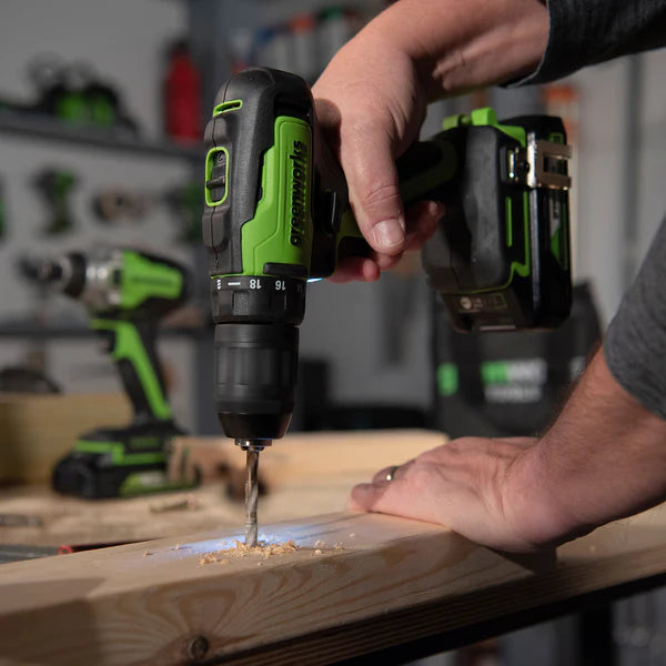 Greenworks Cordless Drill Combo Kit