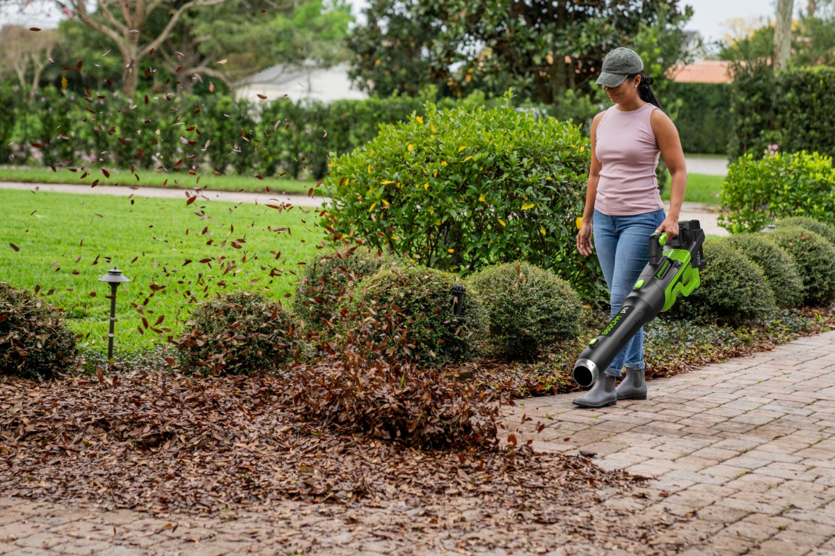 Backpack Leaf Blower VS Handheld Leaf Blower Residential Example