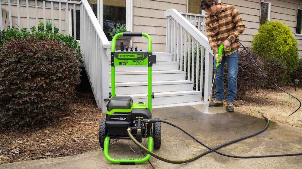 Greenworks 60V  Tools Pressure Wash Feature