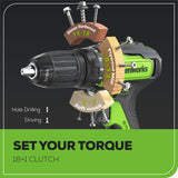 24V Brushless 1/2" 310 in/lbs Drill Kit: (2) 2Ah Batteries and Charger, 8-piece Bit Set and Tool Bag Included