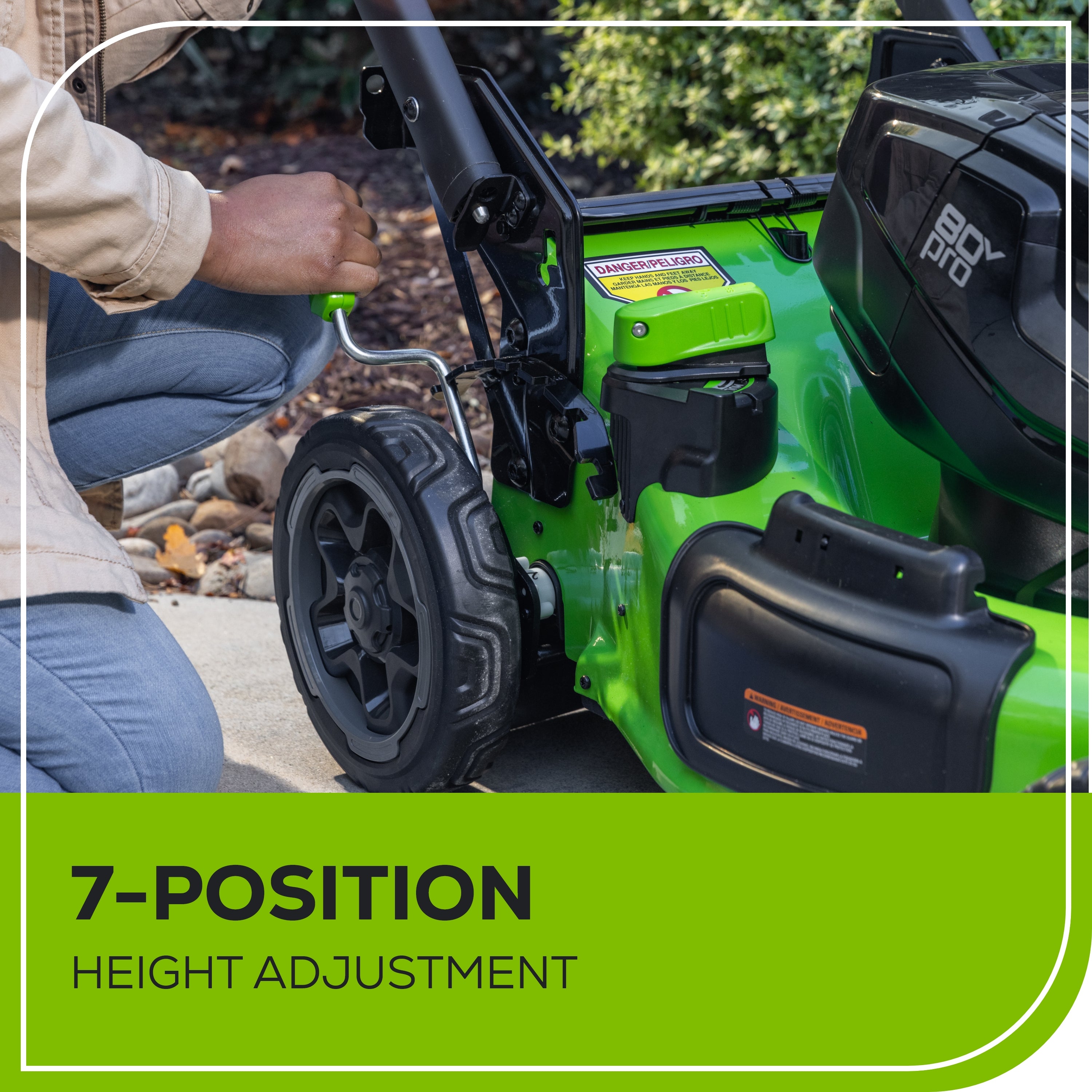OPEN BOX 80V 22" Cordless Battery Dual Blade Self-Propelled Lawn Mower: (2) 4.0 Ah Batteries and Rapid Charger, LM2208S