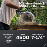 24V Brushless 1/2" Drill and 7-1/4'' Circular Saw Combo Kit: (2) 2.0 Ah Batteries and Charger