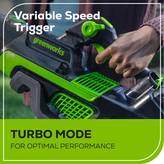 RENEWED 80V 800 CFM Brushless Leaf Blower: 2.5 Ah Battery and Charger