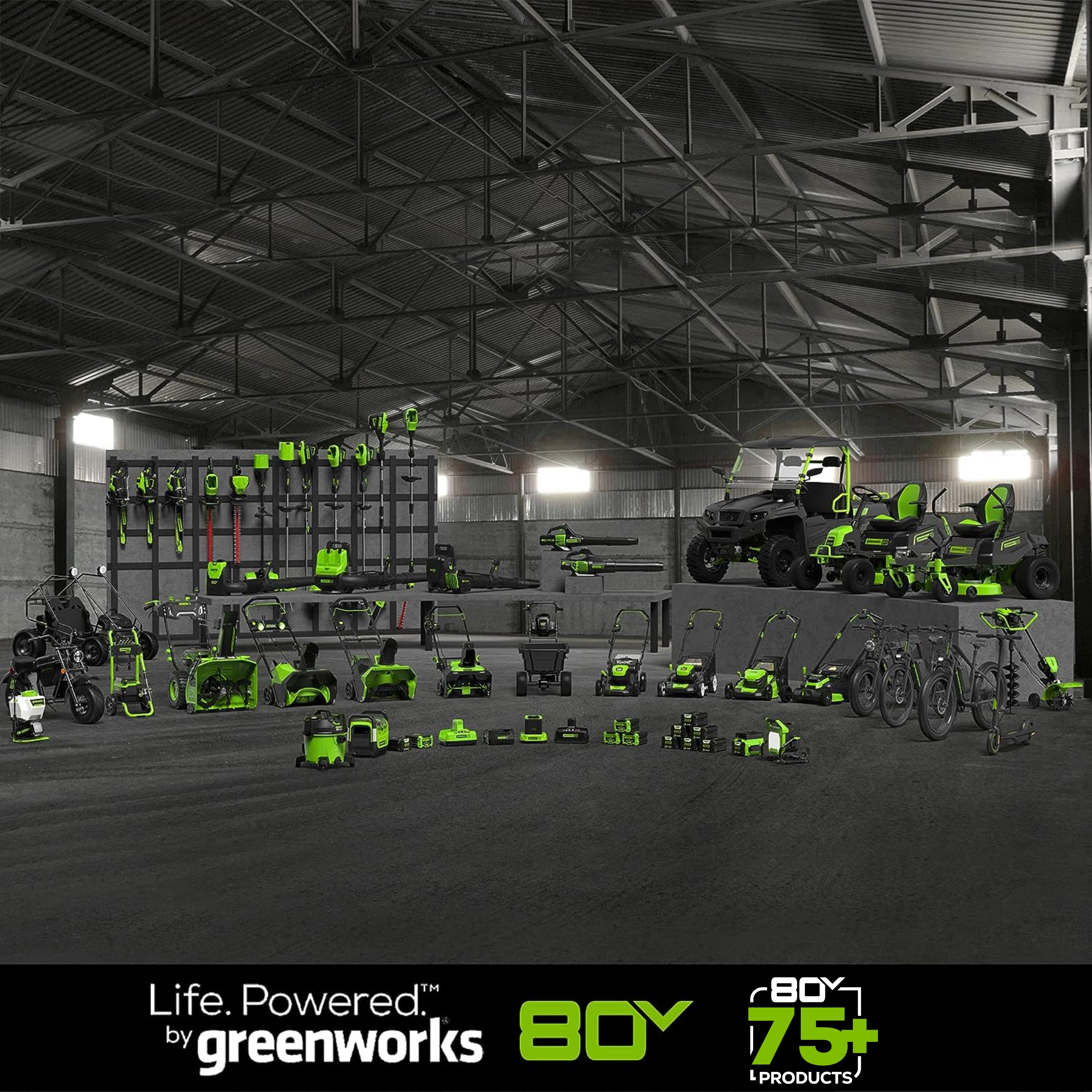 80V STEALTH Series All-Terrain 2-Seat Electric Youth Go-Kart: (2) 8.0 Ah Batteries and Dual-Port Charger