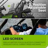 80V STEALTH Series All-Terrain 2-Seat Electric Youth Go-Kart: (2) 8.0 Ah Batteries and Dual-Port Charger