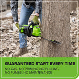 40V 18" Cordless Battery 2.0 kW Chainsaw: 5.0 Ah Battery and 5A Charger