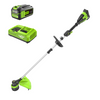 40V 17" Cordless Battery String Trimmer: 5.0 Ah Battery and 5A Charger