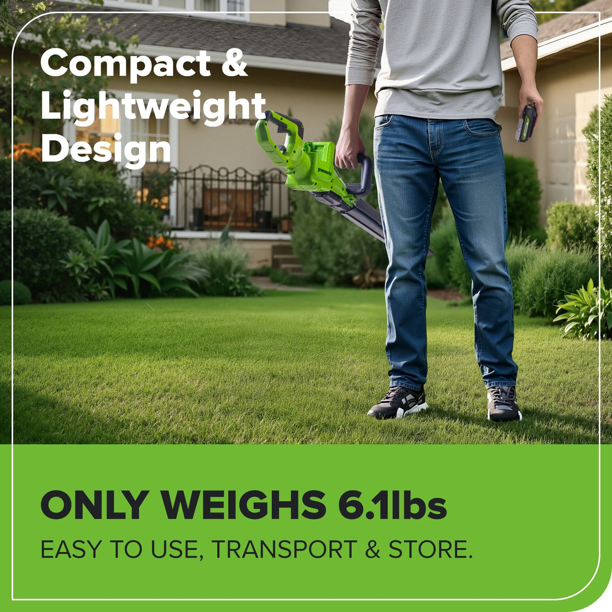 24V 24" Cordless Battery Hedge Trimmer (Tool Only)