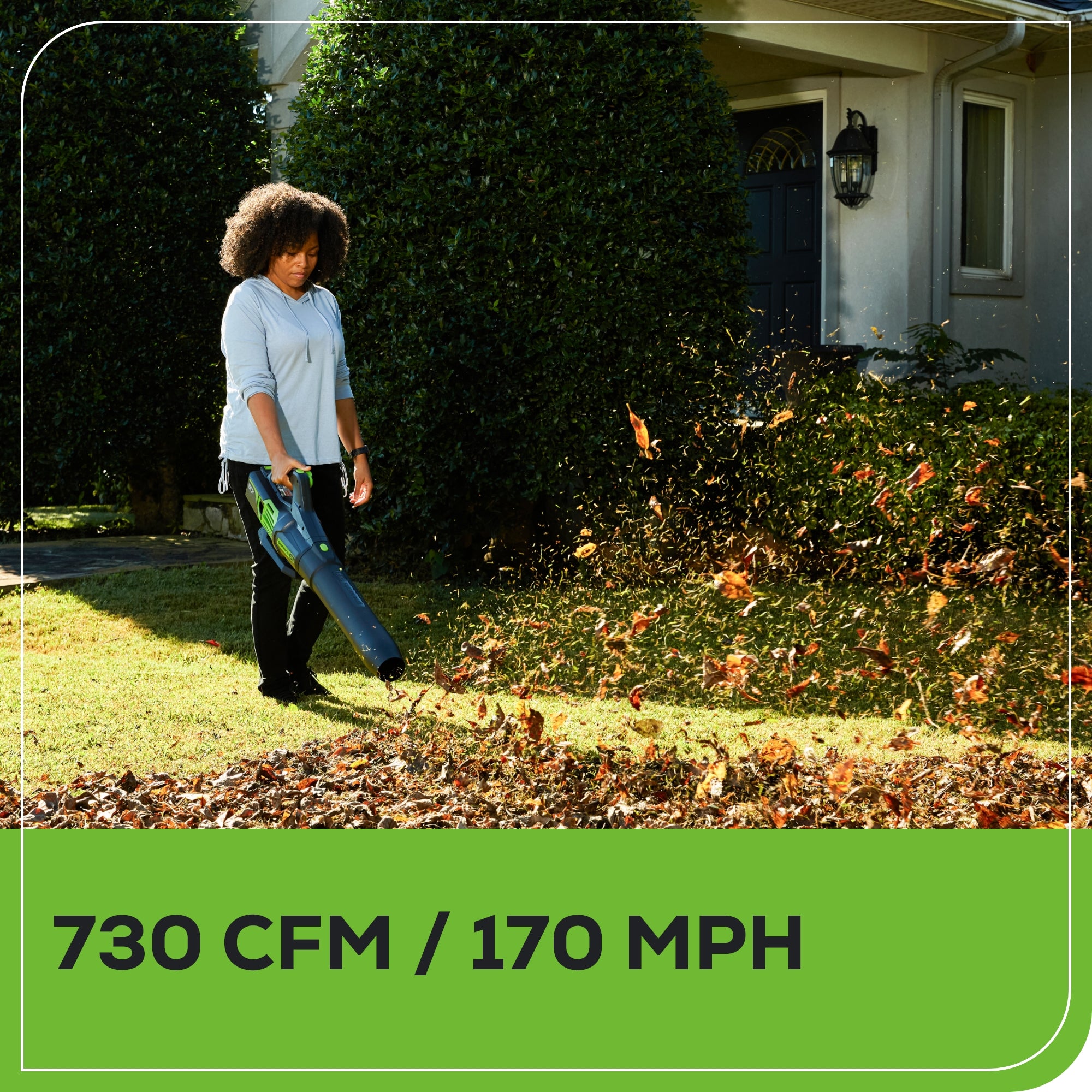 OPEN BOX 80V 730 CFM Cordless Battery Leaf Blower: 2.5 Ah Battery and Rapid Charger