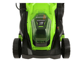 48V (24V x 2) 17" Cordless Battery Push Lawn Mower w/ Two (2) 4.0Ah USB Batteries & Dual Port Charger, LM1712