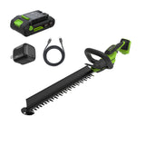 24V 22" Brushless (1.1" Cutting Capacity) Hedge Trimmer: 2.0Ah Battery and 30W Charger
