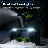 40V 20" Cordless Battery Snow Blower: 5.0 Ah Battery and Charger