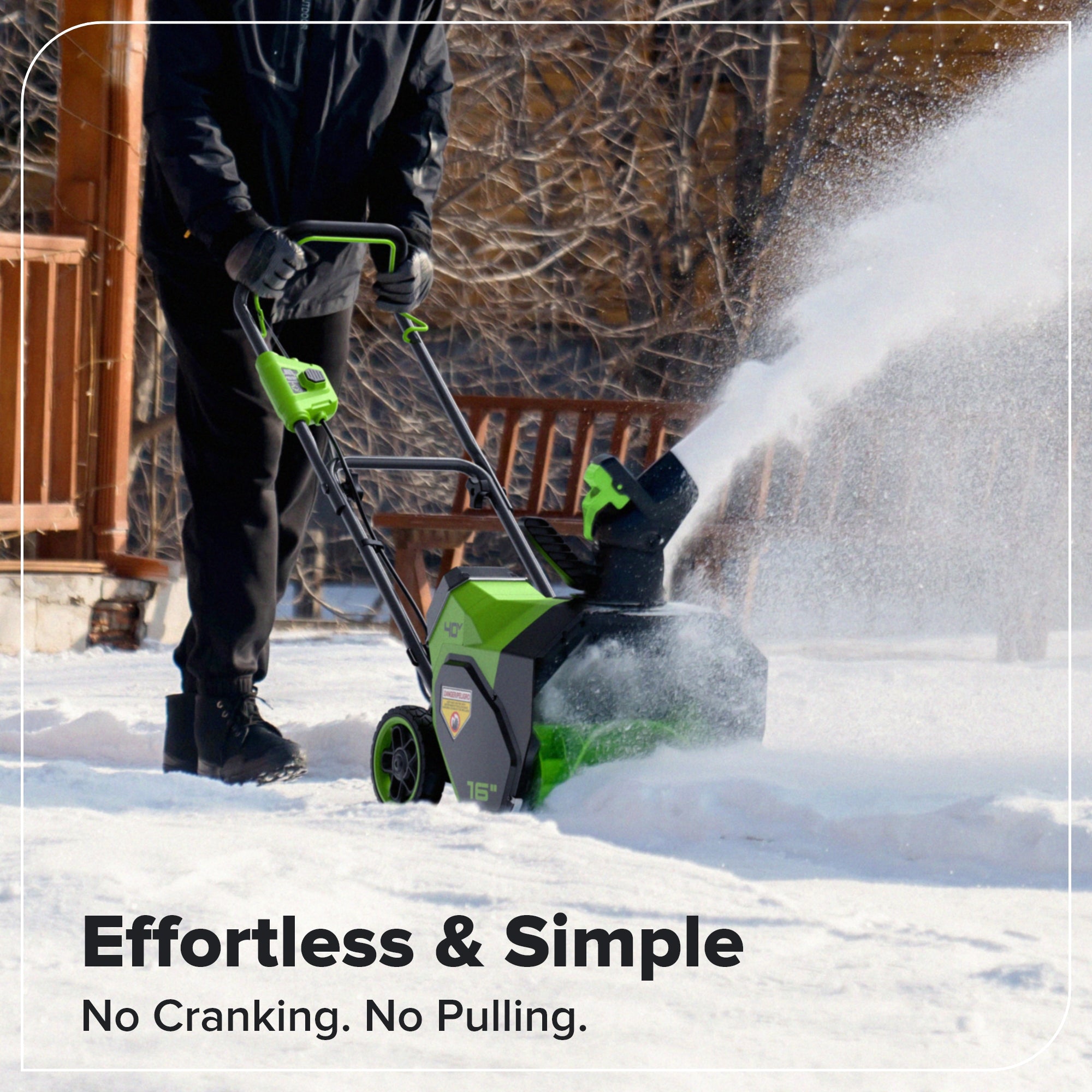 40V 16" Cordless Battery Snow Blower(Tool Only)
