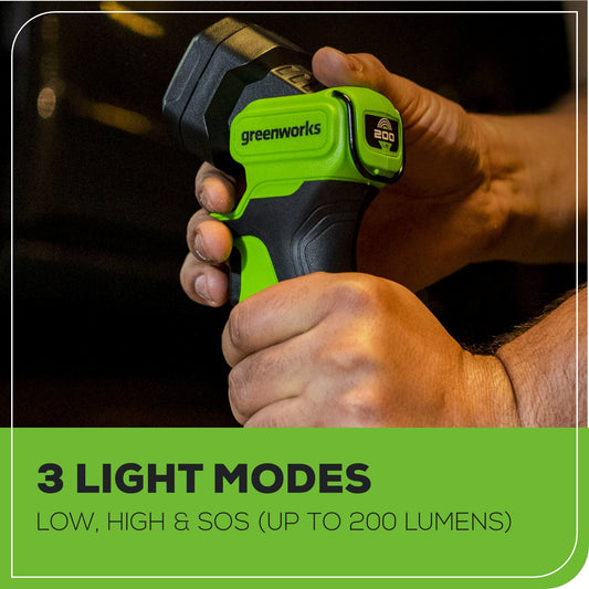 24V 200 Lumen Cordless Battery LED Flashlight (Tool Only)