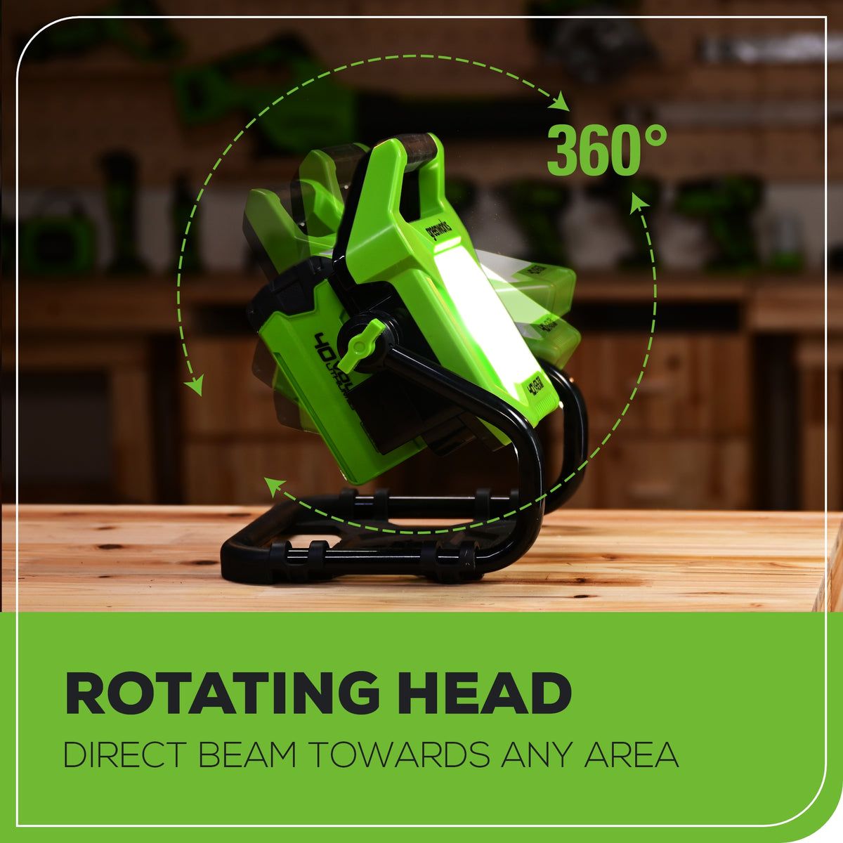 40V AC/DC 2000 Lumen LED Work Light (Tool Only)