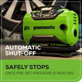 24V Cordless Battery Inflator, (1) 2Ah USB Battery and Charger