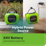 24V Cordless Battery Mini Bluetooth Speaker: 2.0 Ah Battery and Charger