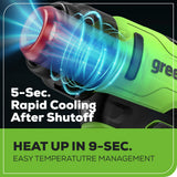24V Cordless Battery Heat Gun: 4.0 Ah Battery and Charger