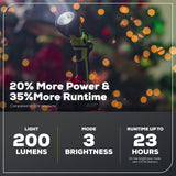 24V 200 Lumen Cordless Battery LED Flashlight: 2.0 Ah Battery and Charger