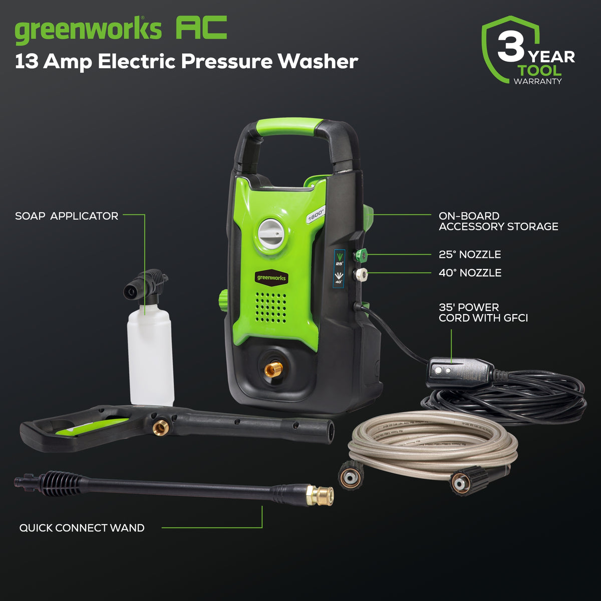 OPEN BOX 1600 PSI 1.2 GPM Electric Pressure Washer