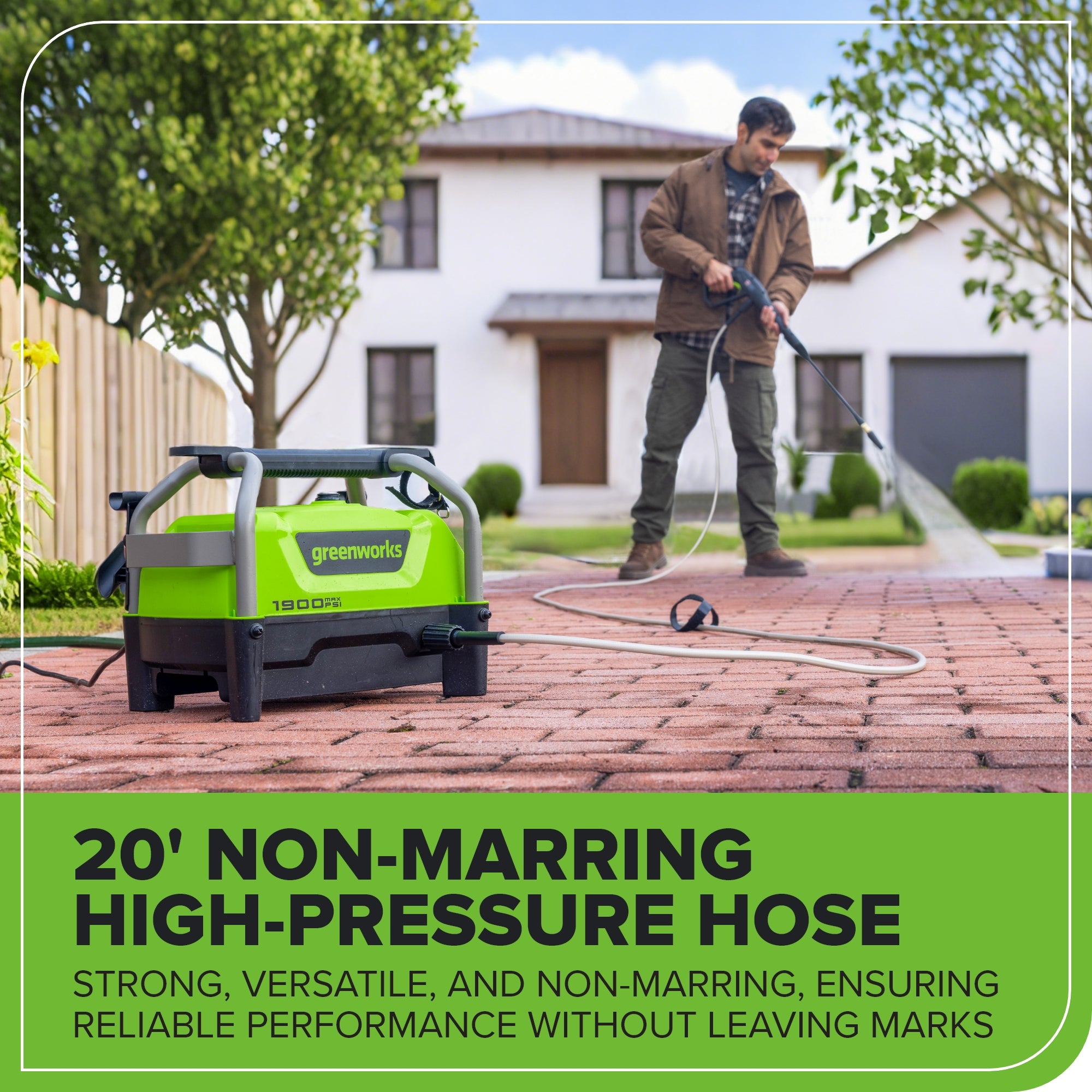 1900 PSI 1.2 GPM Portable Hand Carry Cold Water Electric Pressure Washer