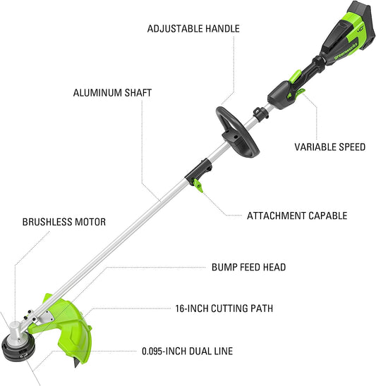 40V 550 CFM Cordless Battery Leaf Blower and 16