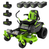 RENEWED 80V 42" Cordless Battery CrossoverZ Zero Turn Lawn Mower, (4) 5Ah Batteries and (3) Dual-Port Chargers, CRZ4282