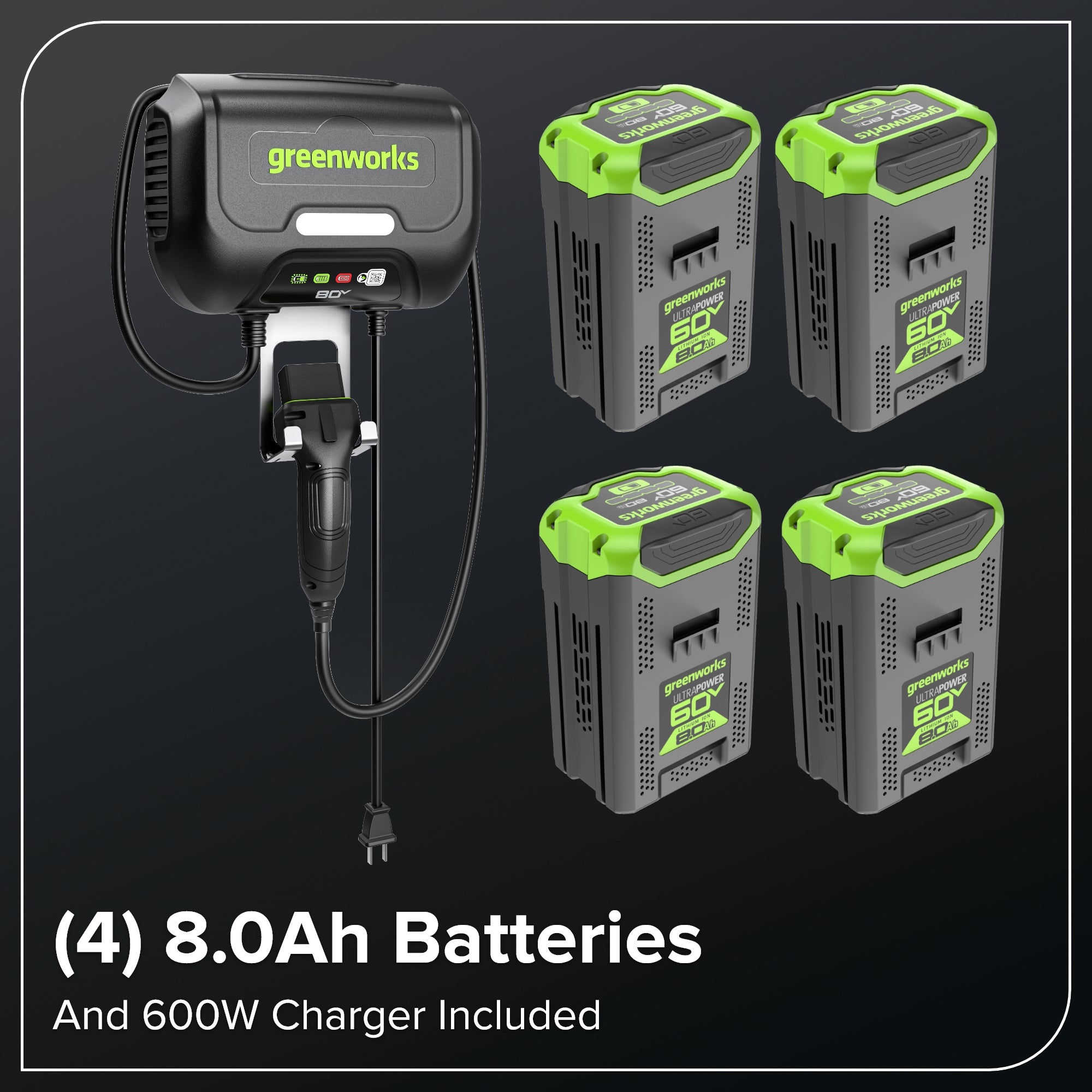 60V 42" Cordless Battery CrossoverT Riding Lawn Mower, (4) 8.0 Ah Batteries and 600W Wall Charger, CRT4262