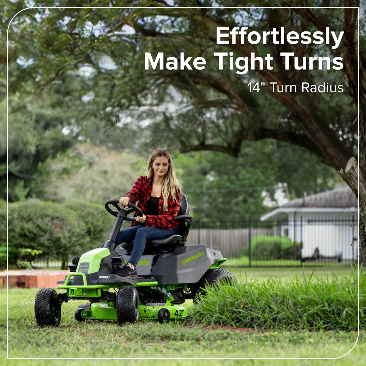 60V 42" Cordless Battery CrossoverT Riding Lawn Mower, (4) 8.0 Ah Batteries and 600W Wall Charger, CRT4262