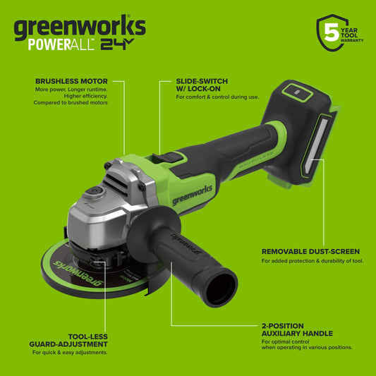 24V PowerAll Brushless 4-1/2