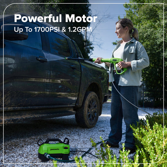 1700 PSI Ultra Compact 1.2 GPM Electric Pressure Washer