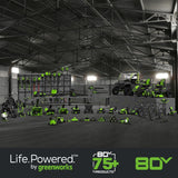 80V Cordless Brushless 16" String Trimmer and 700 CFM Blower Combo Kit: 2.5 Ah Battery and 4Amp Charger