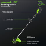 80V Cordless Brushless 16" String Trimmer and 700 CFM Blower Combo Kit: 2.5 Ah Battery and 4Amp Charger
