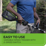 80V Cordless Brushless 16" String Trimmer and 700 CFM Blower Combo Kit: 2.5 Ah Battery and 4Amp Charger