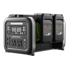 24V 500W Portable Power Station, (4)4.0 Ah Battery and Charger
