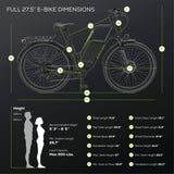 80V VENTURE Series 27.5" Electric Commuter Bike, 4Ah Battery and Charger