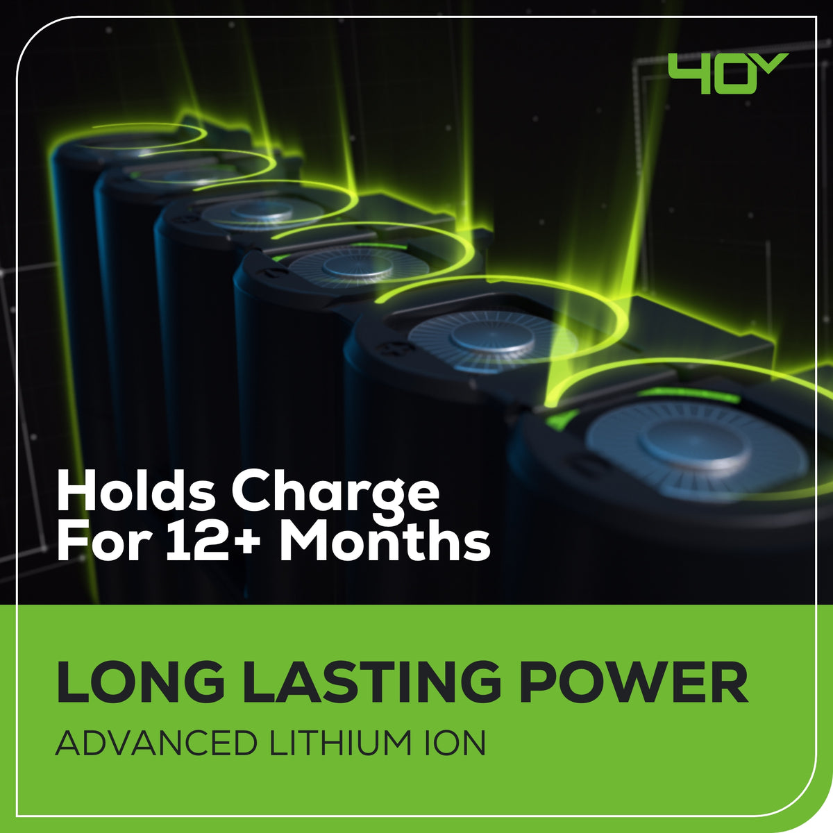 40V 18" Cordless Battery 2.0 kW Chainsaw, 8.0 Ah Battery and Charger