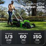 40V 21" Cordless Battery Self-Propelled Lawn Mower: 5.0Ah Battery and Charger, LM2154S