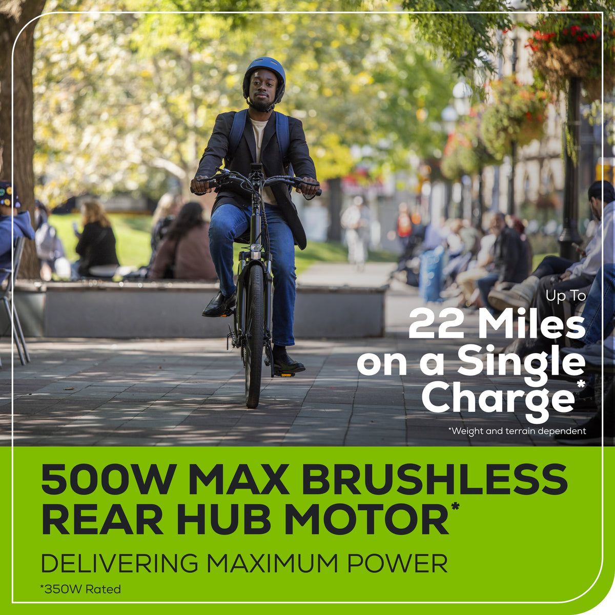 80V VENTURE Series 27.5" Electric Commuter Bike, 4Ah Battery and Charger