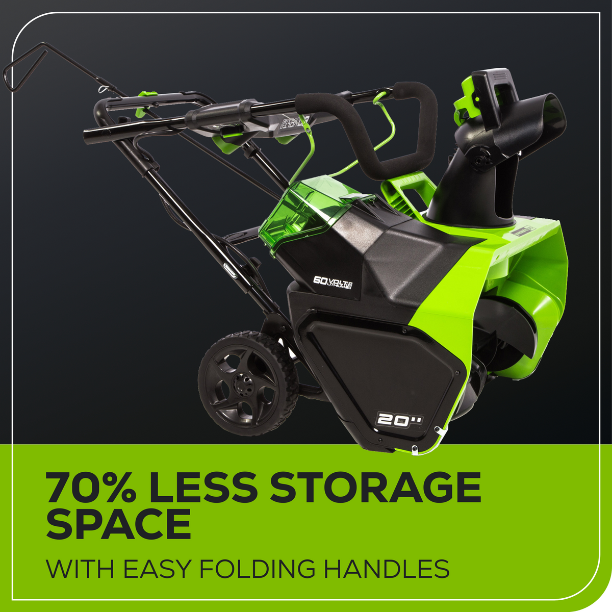 60V 20" Cordless Battery Single-Stage Snow Blower w/ 5.0Ah Battery & Charger