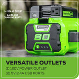 80V Cordless Battery 300 Watt Power Inverter (Tool Only)