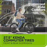 80V VENTURE Series 27.5" Electric Commuter Bike, 4Ah Battery and Charger
