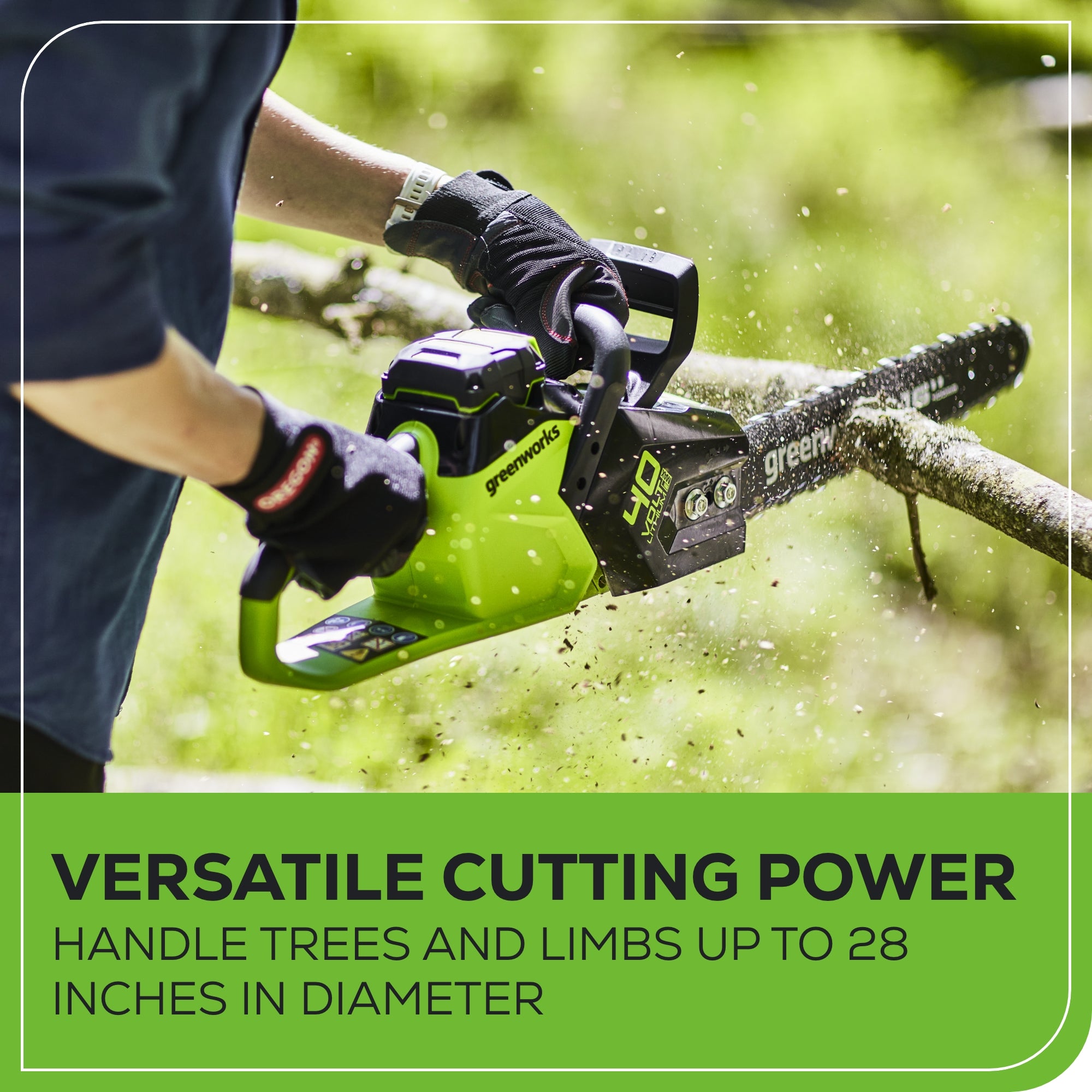 40V 16" Cordless Battery Chainsaw (Tool Only)