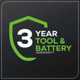 40V 14" Cordless Battery 1.0 kW Chainsaw and 10" Pole Saw and Hedge Trimmer Attachment: (2) 2.5 Ah Battery and (2) Chargers