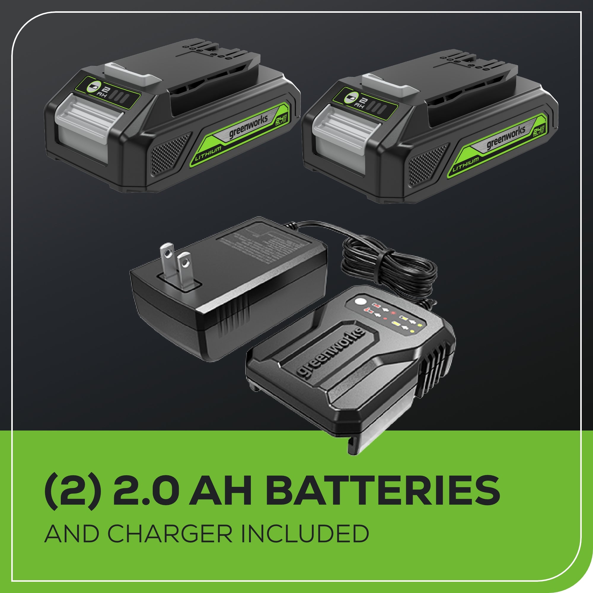 24V 1/4" 1950 in/lbs Brushless Impact Driver Kit (8-piece Bit Set and Tool Bag Included): (2) 2Ah Batteries and Charger