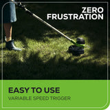 40V 12" Cordless Battery String Trimmer w/ 2.0 Ah Battery & Charger