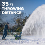 80V 22" Maximus Brushless Cordless Single-Stage Snow Blower: (1) 4.0 Ah Battery, (1) 2A Single-Port Charger