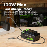 24V Cordless 400 in-lbs Drill/Driver Power Tool 10PC Combo Kit w/ (2) 4.0 Ah and (1) 2.0 Ah USB-C Batteries and Charger