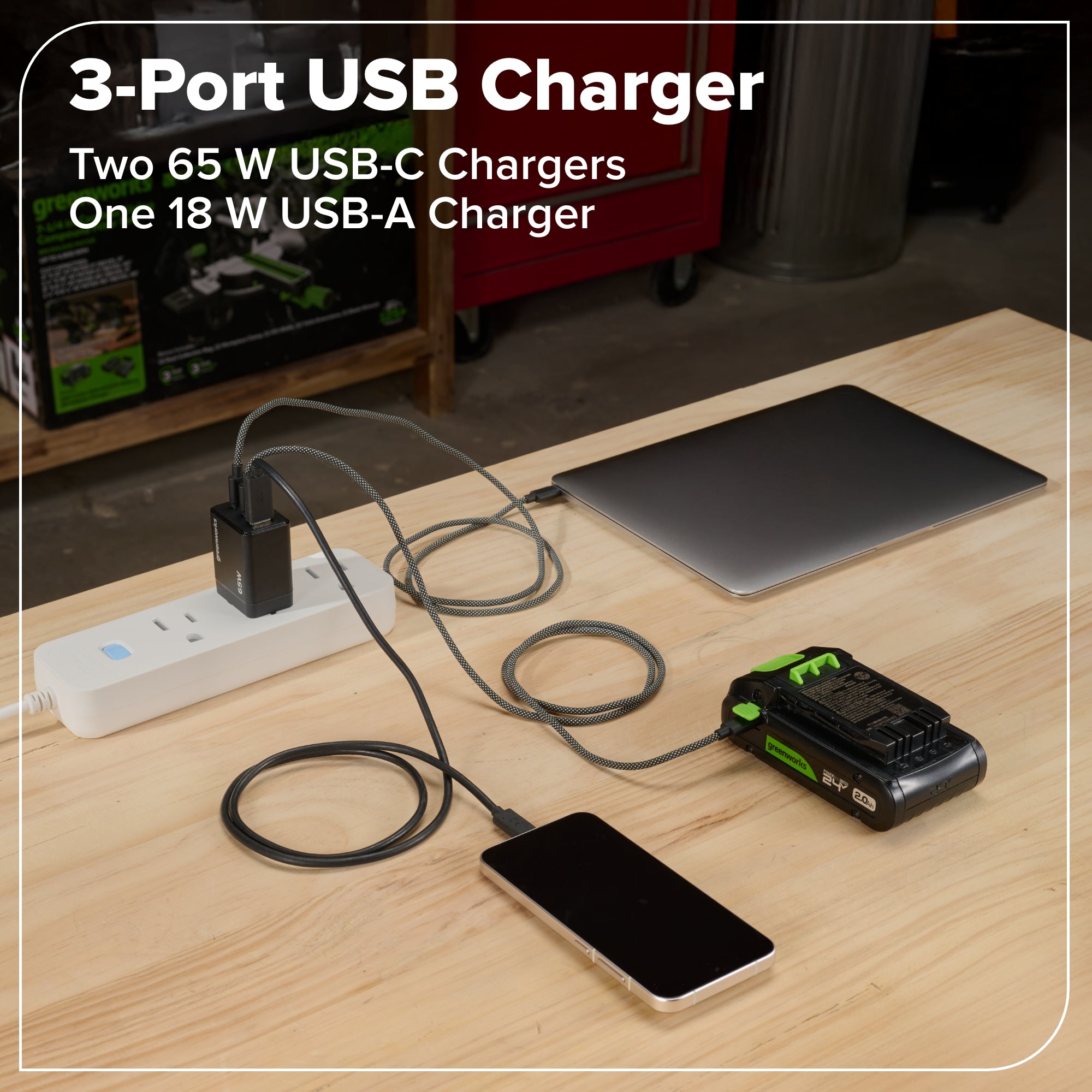 24V Brushless 1/2" 400 in/lbs Drill / Driver and 6.5" Circular Saw Combo Kit w/ (2) 2.0Ah USB-C Batteries and 65W USB-C Fast Charger