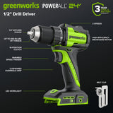 24V Brushless 1/2" 400 in/lbs Drill / Driver and 6.5" Circular Saw Combo Kit w/ (2) 2.0Ah USB-C Batteries and 65W USB-C Fast Charger